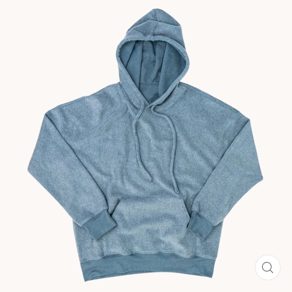 Soft Serve Women's Cloud Cotton Hoodie, Shark steel blue, Size L - Picture 2 of 5